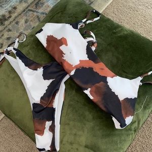 Cow Print String Bikini